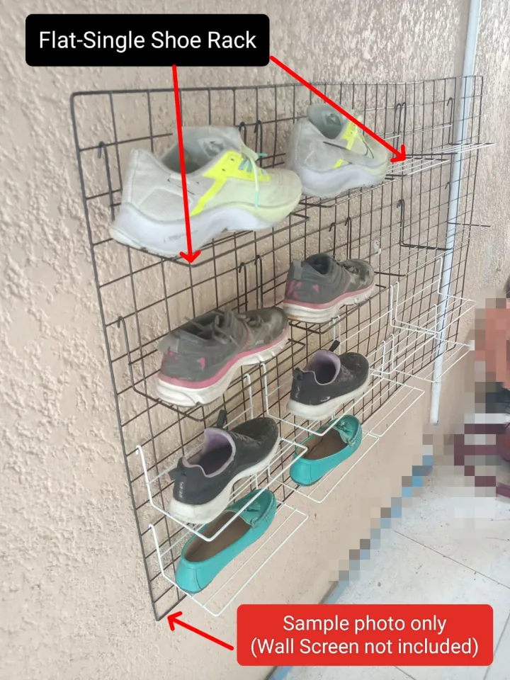 10pcs) Single Shoe Rack Hanging Shelf Rack Store Display Shoe