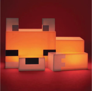 1 Piece MC Game Fox-Shaped Night Light Soft Orange Light Table Lamp Gaming Room Kids Room Bedroom Desktop Decorative Lighting