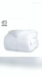 Socone Plain White Single Double Queen King Comforter Duvet Filler With Zipper Bag 4619