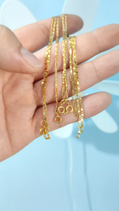 Lắc chân titan nữ không gỉ dây xích dẹp kiểu trơn dây mảnh sáng màu