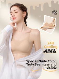 Invisible Seamless Gathered Thin Straps Summer Bra