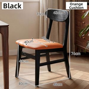ZHUSHANXIA | Natural Wood Style Dining Chair Oak Back Chair