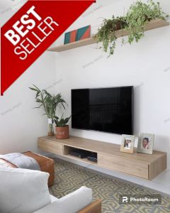 rak tv gantung serba guna modern laci tempat setbox speker dvd dll(ukuran dan warna bisa request)