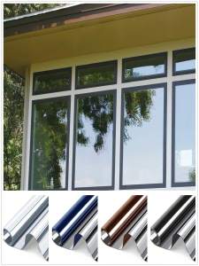 One Way Mirror Privacy Window Film Self Adhesive UV Block Heat Reduction for Home Office Car Glass