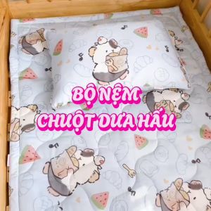 Bộ gối nệm cho bé đi học mầm non tiểu học trung học Katina House vải tencel mềm mại thoáng mát