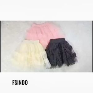 Rok tutu Anak Perempuan/Tutu Skirt with Furing/Rok Rumbai Renda Anak Cantik/Rok5 lyme