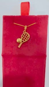 Poh Heng Jewellery 22K Ace of Tennis Pendant in Yellow Gold [Price By Weight]