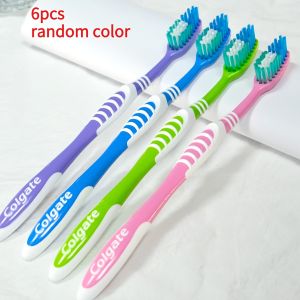 Colgate | Colgate Super Clean 6Pcs Toothbrushes Medium Hard Bristles Portable Travel Hotel Oral Toothbrush for Family