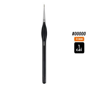 Bộ Cọ Vẽ Đầu Đen Mịn 00000-7 Kích Cỡ Dành Cho Mô Hình Acrylic Chi Tiết Nhỏ Cọ Lông Nylon Siêu Mảnh 17cm