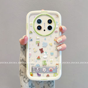 Honor Magic7 pro Silicone Phone Case Womens Cartoon Magic Design Full Cover Animal Illustration Protective Shell for Huawei