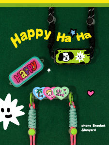 โทรศัพท์มือถือข้าวแมวป้องกันการสูญหายแบบปรับได้ สายคล้อง กระเป๋าสะพายข้าง สายคล้อง คู่เดิม สีดำ สีขาว อุปกรณ์เสริมโทรศัพท์สากล