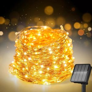 Outdoor Solar Fairy Lights LED Copper Wire Lights Xmas Lights Valentines Day Wedding Birthday Decoration Fairy Lights