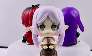 Bandai | New Frieren Beyond Journeys End Anime Figure Cute Chibi PVC Collectible Model Ornament Toys Frieren/Fern/Himmel Dolls Perfect