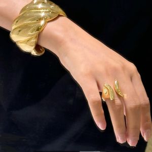 Fashionable Open Ring New Chinese Design Original Metal Texture Minimalist Band Ring Stylish Accessory for Women