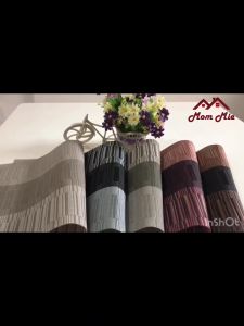 Tấm lót bàn ăn vân sọc nổi phong cách Tây phương sang trọng - L006