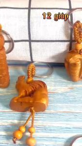 MÓC KHÓA GỖ 12 CON GIÁP ĐIÊU KHẮC 3D HÌNH NỔI - Móc khóa gỗ p loại gỗ xịn chống nước cực đẹp - moc khoa xe - Móc Khóa Gỗ Đẹp Và Độc Đáo