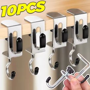10Pcs Adjustable Desk Edge Hook Gaming Headset Desk Hanger Backpack Storage Hanging Hook Holder Punch-free Home Office Organizer