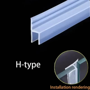 2m for 10mm Glass Door Sealing Strip Rubber Bathroom Shower Screen Sealing Strip Waterproof