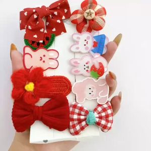 Hokkaido - Set 10 kẹp tóc hình thỏ nơ trái tim dễ thương cho bé gái