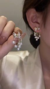 Bông tai nơ phối hạt ZY646 cá tính sành điệu - bông tai nữ sang trọng hoa tai nữ hàn quốc bong tai nu bong tai nữ kiểu vàng 18k bông tai nữ học sinh bông tai hoa bong tay nữ đẹp BSTKV - [NaLa Shop]