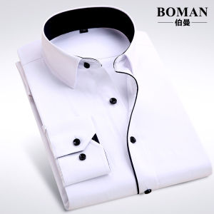 Boman | Business Casual Professional Mens Long Sleeve Shirt Slim Fit