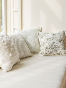 Modern Simple Cream Sofa Pillowcase with Core Nordic Style Living Room Decorative Pillow Bed Head Cushion Backrest