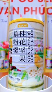 Bột Củ Sen Hoa Quế Hạnh Nhân (hộp 500g) An Thần Ngủ Ngon Đẹp Da Giữ Dáng