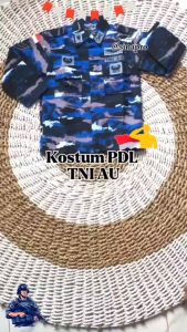 Baju PDL TNI AU Doreng | Satu Set Baju Profesi Anak | Kostum Karnaval TNI