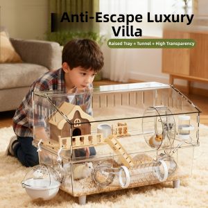 HUAZINIAO | Extra Large Luxury Transparent Chew-Resistant Hamster Cage
