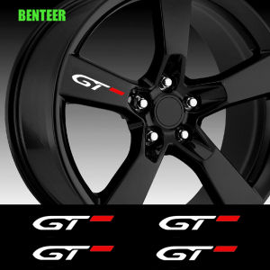 4Pcs GTLINE Car Rim Sticker For Peugeot 106 107 108 205 206 207 208 2008 3008 306 308 307 508 407 Auto Accessories