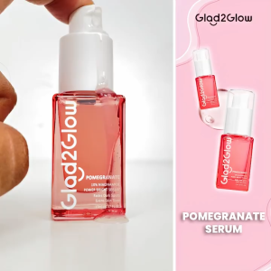 Glad2Glow Pomegranate 10% Niacinamide Power Bright White Serum skincare peeling serum exfoliasi wajah efektif mencerahkan