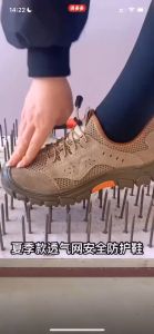 Safety Shoes for Men Steel Toe Low Cut Breathable Anti-Smashing and Puncture-Proof Industrial Shoes Work Boots