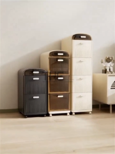 THE L28cm (2-5 Layers) Living Bath Bed Room Multipurpose Storage Cabinet Shelves Rack With Rollers
