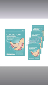 I-Lover Standard Cooling Foot Patch Pack of 4 5 Pieces Menthol Cooling Gel Tired Swollen Feet Relief
