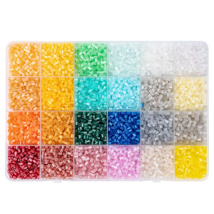 Bộ Dụng Cụ Làm Đồ Thủ Công Bằng Hạt Perler 24 Màu Tự Làm Kèm Bảng Ghim Nhíp Giấy Ủi - Bộ Quà Tặng Thủ Công Mỹ Nghệ Làm Bằng Hạt Dành Cho Mọi Lứa Tuổi