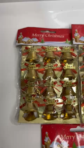 LONCENG NATAL MINI MERRY CHRISTMAS HIASAN POHON NATALGANTUNGAN NATAL BOLA PITA BELL AKSESORIS