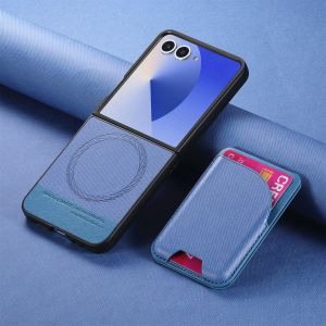 szhaiyu | For Samsung Galaxy Z Flip 8 Flip7 Luxury Case Magnetic Card Holder Detachable 2IN1 Leather Folding Funda Phone Z Flip 4 5 6 7 8