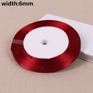 Red Satin Ribbon DIY Christmas Valentines Day Party Decoration Gift Wrapping Scrapbooking Supplies Bow Crafts Packing Tape
