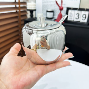 Hộp Đựng Đường Hình Quả Táo Bằng Thép Không Gỉ 304 Hộp Đựng Gia Vị Nhà Bếp Hộp Đựng Gia Vị Có Nắp Hộp Đựng Gia Vị Bằng Nhựa