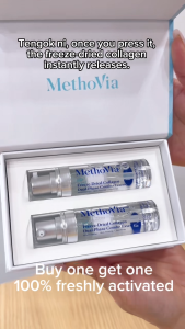 MethoVia Freeze-Dried Collagen Dual-Phase Combo Essence with Dual-Chamber System Fresh Collagen Release Moisturizing Skin Firming Soothing