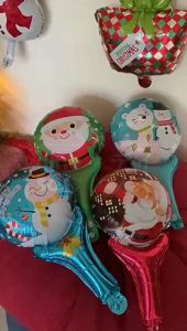 DINOSO Balon Foil Mini Karakter Natal Balon untuk Dekorasi Perayaan Natal Merry Christmas