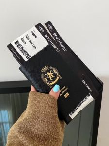 Túi Đựng Hộ Chiếu Bằng Da Bò Lớp Trên Cùng Túi Đựng Vé Máy Bay Túi Đựng Điện Thoại Di Động Túi Đeo Cổ Túi Đựng Đồ Dùng Du Lịch Mới