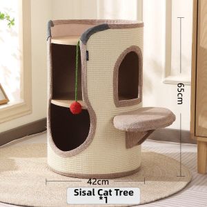 SHENJINGMAO | Space-Saving Multi-Level Cat Tree Large Cats Scratch Board