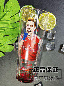 แก้วเบียร์ซูเปอร์ลีกฟุตบอลอังกฤษรุ่นลิมิเต็ดพร้อมกล่องของขวัญบาวังเบียร์ดราฟต์ดั้งเดิมการออกแบบผู้เล่นดาว 330 มล