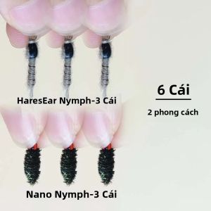 6/10 Miếng Nhân Tạo Nymph & Nano Nymph Bay Mồi Móc Cá Hồi Mồi Câu Cá Bộ Cho Sông Hồ Dòng Đại Dương Đá Câu Cá