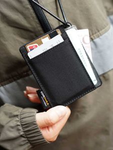 Doomgear Genuine Goods Cordura Driving License Card Holder Multi-Card Position Ultra-Thin Abrasion Resistant Durable Halterneck Lanyard Card Cover