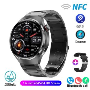 2025 New Watch 4 Pro Upgrade GPS NFC Mens Smartwatch 360*360 AMOLED HD Bluetooth Call Waterproof Smart Watch