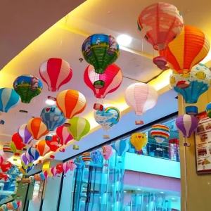 10-16(25-40cm) Rainbow Hot Air Balloon Paper Lantern Bar Decora Kids Birthday Party Wedding Decoration Party Supplies Lanterns
