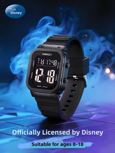 Disney | Sports Waterproof Mens Electronic Watch Student Children Teenagers Boys 3760 Square Digital Display Rubber Band