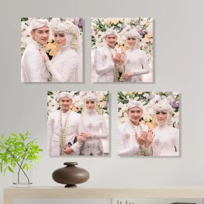 CETAK FOTO 9 PCS + BINGKAI UKURAN 20X20